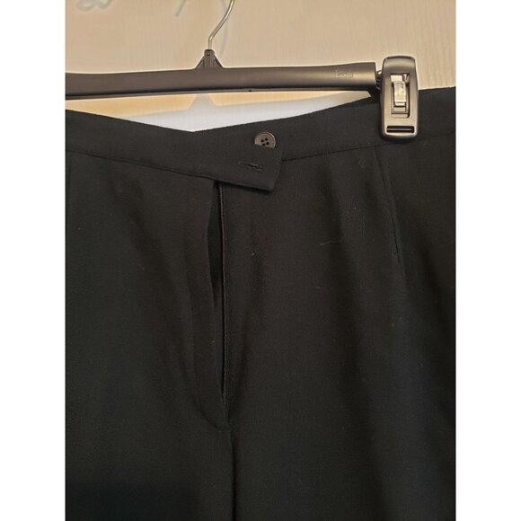 Jones New York, black 100% pure new wool straight leg pants with lining, size 14 - Picture 3 of 8